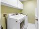 Well-lit laundry room featuring modern appliances and plenty of storage space at 1628 Long Bow Ln, Clearwater, FL 33764