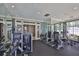 Community gym with a variety of exercise machines, mirrors, and scenic views at 2201 Bay Club Cir, Tampa, FL 33607
