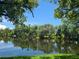 Scenic view of the community pond with lush greenery at 2588 Laurelwood Dr # 16A, Clearwater, FL 33763