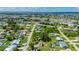 Aerial view of the property highlighting the home and the surrounding residential neighborhood close to commercial areas at 3513 Syracuse St, Port Charlotte, FL 33952