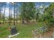 Picturesque backyard with lush greenery and mature trees, offering privacy and a natural setting at 5422 Braddock Dr, Zephyrhills, FL 33541