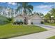Charming home with a well-manicured lawn, mature landscaping, and a cozy, inviting front entrance at 5422 Braddock Dr, Zephyrhills, FL 33541