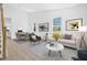 Bright living room featuring modern decor, wood floors, and ample natural light at 7617 Alvina St, Tampa, FL 33625