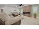 Inviting living room with light-colored floors, and a decorative fireplace at 7815 Shadow Run Dr, Largo, FL 33773