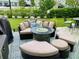 Cozy patio with comfortable seating and a fire pit, perfect for entertaining at 10824 Quickwater Ct, Riverview, FL 33569