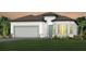 Charming single-Gathering home with lush landscaping, a two-car garage and inviting front entrance at 13647 Canyon Ridge Rd, Spring Hill, FL 34610
