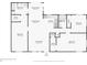 Detailed floor plan showcasing the layout of the home including the living room, kitchen, and bedrooms at 1438 Poinciana Dr, Clearwater, FL 33764