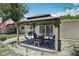 Outdoor gazebo with comfortable seating, perfect for entertaining guests and enjoying the beautiful weather at 1438 Poinciana Dr, Clearwater, FL 33764
