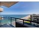 Breathtaking ocean view from the balcony, offering a picturesque scene of the coastline at 1520 Gulf Blvd # 1502, Clearwater Beach, FL 33767