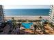 Beautiful pool overlooking the white sand beach and ocean at 1520 Gulf Blvd # 1502, Clearwater Beach, FL 33767