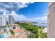 Scenic view of city buildings and harbor from this high-rise building with blue skies and scattered clouds at 288 Beach Ne Dr # 12C, St Petersburg, FL 33701