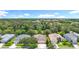 Overhead shot showcases homes nestled among trees, near a pond, in a serene residential area at 3409 61St E Ter, Ellenton, FL 34222