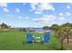 Beautiful backyard with lawn, outdoor seating, and waterfront views from the lush outdoor space at 380 Colony Point S Rd, St Petersburg, FL 33705