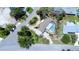 Bird's eye view showing pool, fence line and location at 4735 Baywood Point S Dr, Gulfport, FL 33711