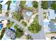 Overhead view of the property and the screened pool area at 4735 Baywood Point S Dr, Gulfport, FL 33711