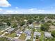 Scenic aerial view of a tranquil residential area with lush greenery and varied housing styles under a blue sky at 6209 S Harold Ave, Tampa, FL 33616