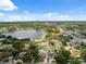 Aerial view of neighborhood and lake at 8306 N Gomez Ave, Tampa, FL 33614