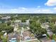 Aerial view of the property, showcasing lush surrounding neighborhood and nearby homes at 8306 N Gomez Ave, Tampa, FL 33614