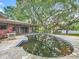 A full view of the kidney-shaped pool and well-maintained backyard, perfect for outdoor relaxation at 950 Waverly St, Oldsmar, FL 34677
