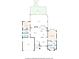 Detailed floor plan showcasing the layout of the home, including the kitchen, bedrooms, and outdoor spaces at 10732 Drummond Rd, Tampa, FL 33615