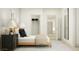 Well-lit bedroom with neutral decor, featuring a closet and modern furnishings at 11518 Flourish Dr, Land O Lakes, FL 34637