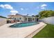 Beautiful backyard featuring a pool, patio area with furniture, and privacy fence at 11763 Saree Ct, Largo, FL 33778