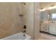 Detailed bathroom showcasing elegant fixtures and stone tile shower at 12125 Stonelake Ranch Blvd, Thonotosassa, FL 33592