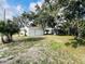 Backyard featuring mature trees, vegetation, and two buildings under a bright sky at 1300 21St S St, St Petersburg, FL 33712