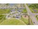 Aerial shot of a community park offering a playground, open space, picnic shelter, and recreation center at 13527 Willow Bluestar Loop, Riverview, FL 33579