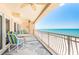 Relax on this beautiful, spacious balcony with amazing beach and ocean views, perfect for entertaining guests at 17720 Gulf Blvd # A702, Redington Shores, FL 33708