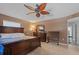 The main bedroom is spacious and features neutral paint and tiled floors at 1811 49Th N St, St Petersburg, FL 33710
