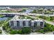 Beautiful aerial view of the building complex near the river, showcasing water views and surroundings at 201 W Laurel St # 308, Tampa, FL 33602