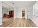 Home office with wood floors, built-in shelving, and natural light at 25737 Frith St, Land O Lakes, FL 34639