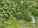 Aerial view of a house nestled amidst dense trees and well-maintained lawn, offering privacy at 26223 Chianina Dr, Wesley Chapel, FL 33544