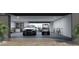 Spacious three-car garage with room for golf cart, bicycles and storage at 322 Capri Blvd, Treasure Island, FL 33706
