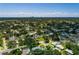 Wide aerial shot displaying a house with a pool and mature trees, set against the backdrop of the cityscape at 3700 56Th N St, St Petersburg, FL 33710
