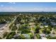 Expansive aerial view showcasing a neighborhood with mature trees, highlighting the location of the house at 3700 56Th N St, St Petersburg, FL 33710