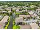 Aerial view of the community, showing lush landscaping, serene pond, and well-maintained buildings and parking areas at 3836 N Lake Dr # 121, Tampa, FL 33614