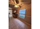 Bright eat-in kitchen with stainless steel appliances and large window offering serene backyard views at 10539 Egret Haven Ln, Riverview, FL 33578