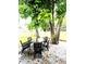 Inviting backyard retreat with outdoor seating and mature trees, perfect for enjoying nature at 111 12Th Ave, Indian Rocks Beach, FL 33785