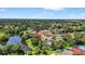 Aerial view of the residential neighborhood with a community lake at 11550 Wellman Dr, Riverview, FL 33578
