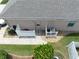 Aerial view of a home's backyard, showing a private area and well-kept garden at 11610 Grove Arcade Dr, Riverview, FL 33569