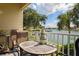 Relaxing covered balcony with tranquil waterfront view at 459 Haven Point Dr, Treasure Island, FL 33706