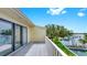 The condo includes a peaceful balcony overlooking boats docked on the water at 459 Haven Point Dr, Treasure Island, FL 33706