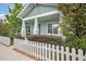 Inviting home exterior with a white picket fence and lush landscaping at 6519 Watson Rd, Riverview, FL 33578