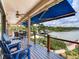 Inviting outdoor deck with cozy seating, perfect for enjoying tranquil water views and outdoor relaxation at 8 Sunset Bay Dr, Belleair, FL 33756