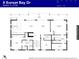 Floorplan of 8 Sunset Bay Dr, Belleair, FL 33756 showing the living room, kitchen and bedrooms at 8 Sunset Bay Dr, Belleair, FL 33756