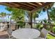 Outdoor space with table and grill overlooking tropical scenery at 80 Rogers St # 3A, Clearwater, FL 33756