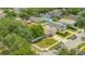 Scenic aerial view of a residential neighborhood with tree-lined streets and well-maintained properties at 8502 N Hyaleah Rd, Tampa, FL 33617