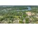 Neighborhood aerial view near a river, showcasing a mix of residential homes and beautiful green trees at 8502 N Hyaleah Rd, Tampa, FL 33617